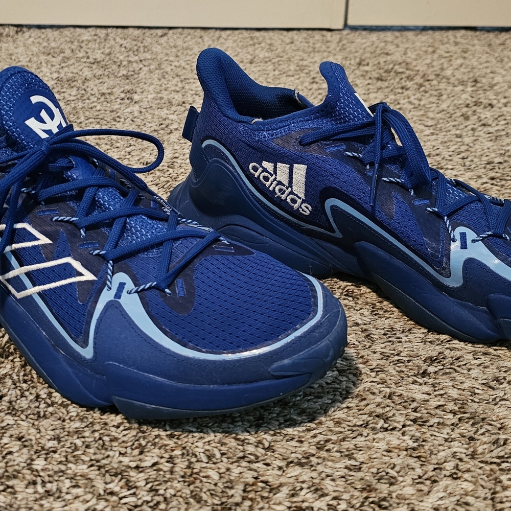 Patrick Mahomes Adidas Blue Sneakers. Mens Size 11.5